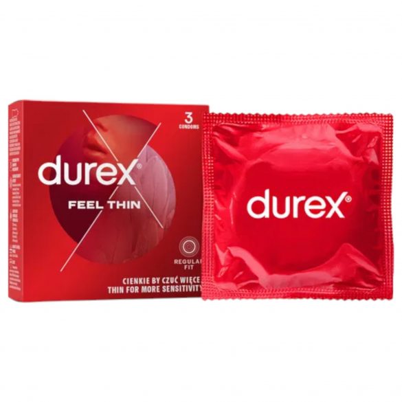 Durex Feel Thin - kondomi za občutek pristnosti (3 kosi)