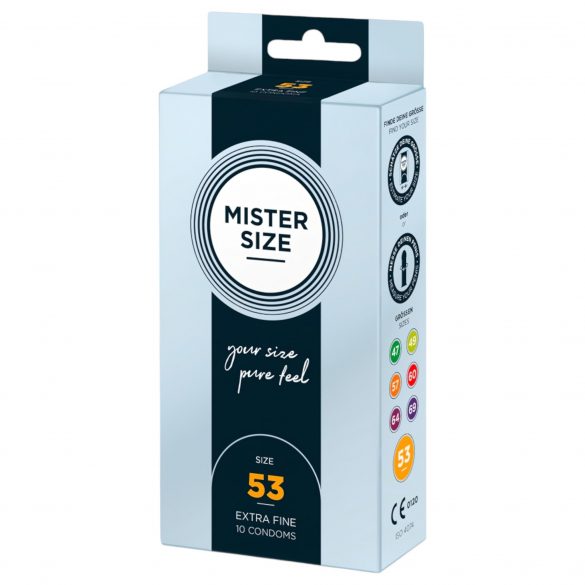 Tanek kondom Mister Size - 53 mm (10 kosov) 