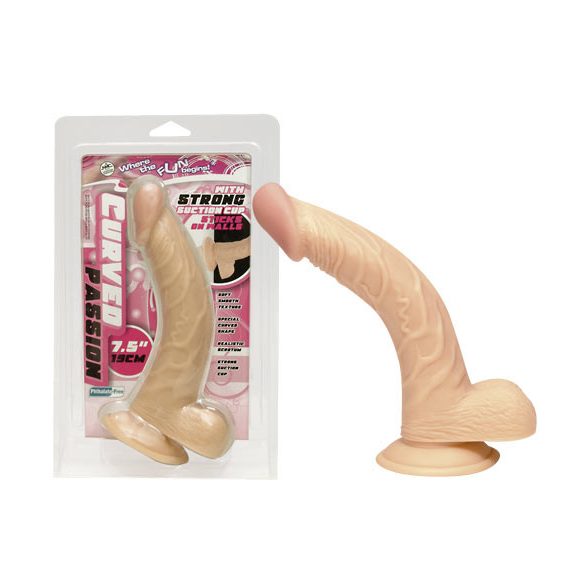 Upognjen naravni dildo 