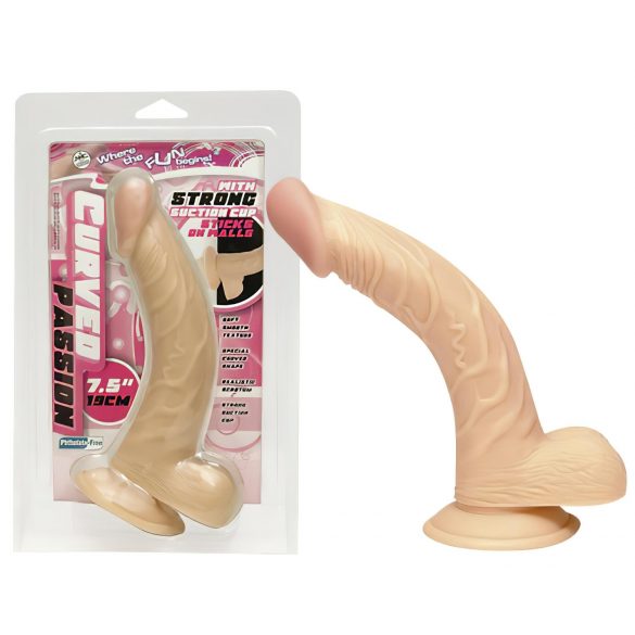 Upognjen naravni dildo 