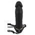 You2Toys - Napihljiv Strap-On - votli silikonski dildo (črn) 