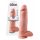 King Cock 12 testisov velik dildo (30 cm) - naravni 