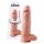 King Cock 12 testisov velik dildo (30 cm) - naravni 