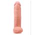 King Cock 12 testisov velik dildo (30 cm) - naravni 