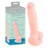 Medicinski - medicinski silikonski dildo (18 cm) - naravni 