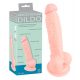 Medicinski - medicinski silikonski dildo (18 cm) - naravni 