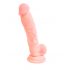 Medicinski - medicinski silikonski dildo (18 cm) - naravni 