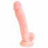 Medicinski - medicinski silikonski dildo (18 cm) - naravni 