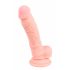 Medicinski - medicinski silikonski dildo (18 cm) - naravni 