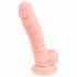 Medicinski - medicinski silikonski dildo (18 cm) - naravni 