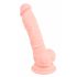 Medicinski - medicinski silikonski dildo (18 cm) - naravni 