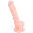 Medicinski - medicinski silikonski dildo (18 cm) - naravni 