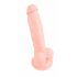 Medicinski - medicinski silikonski dildo (18 cm) - naravni 