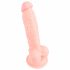 Medicinski - medicinski silikonski dildo (18 cm) - naravni 