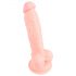 Medicinski - medicinski silikonski dildo (18 cm) - naravni 