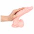 Medicinski - medicinski silikonski dildo (21 cm) - naravni 