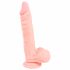 Medicinski - medicinski silikonski dildo (21 cm) - naravni 