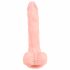 Medicinski - medicinski silikonski dildo (21 cm) - naravni 