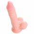 Medicinski - medicinski silikonski dildo (21 cm) - naravni 