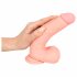 Medicinski - ravni medicinski silikonski dildo (20 cm) - naravni 