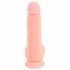 Medicinski - ravni medicinski silikonski dildo (20 cm) - naravni 