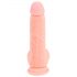 Medicinski - ravni medicinski silikonski dildo (20 cm) - naravni 