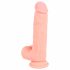 Medicinski - ravni medicinski silikonski dildo (20 cm) - naravni 