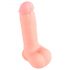 Medicinski - ravni medicinski silikonski dildo (20 cm) - naravni 