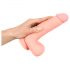 Medicinski - ravni medicinski silikonski dildo (20 cm) - naravni 