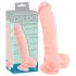 Medicinski - medicinski silikonski dildo (24 cm) - naravni 