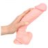 Medicinski - medicinski silikonski dildo (24 cm) - naravni 