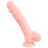 Medicinski - medicinski silikonski dildo (24 cm) - naravni 