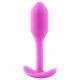 / b-vibe Snug Plug 1 - analni dildo z notranjo utežjo (55 g) - roza 