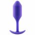 b-vibe Snug Plug 2 - analni dildo z dvojno kroglico (114g) - vijolična 