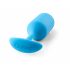 b-vibe Snug Plug 3 - analni dildo z dvojno kroglico (180g) - modri 