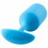 b-vibe Snug Plug 3 - analni dildo z dvojno kroglico (180g) - modri 