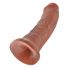 Dildo King Cock 8 (20 cm) - temno naraven 