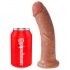 King Cock 8 dildo (20 cm) - temno naravna