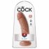 King Cock 8 dildo (20 cm) - temno naravna