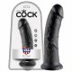 King Cock 8 dildó (20 cm) - črna