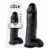 Kralj Čok 12 veliki dildo z moda (30 cm) - črni