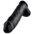 Kralj Čok 12 veliki dildo z moda (30 cm) - črni