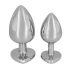 You2Toys - Diamond - 85g aluminijasti analni dildo (srebrno-rdeč) 