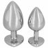 You2Toys - Diamond - 85g aluminijasti analni dildo (srebrno-rdeč) 