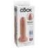 King Cock 6 Foremanator - realistični dildo (15 cm) - naravni 