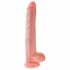 King Cock 14 testisov velik dildo (35 cm) - naravni 