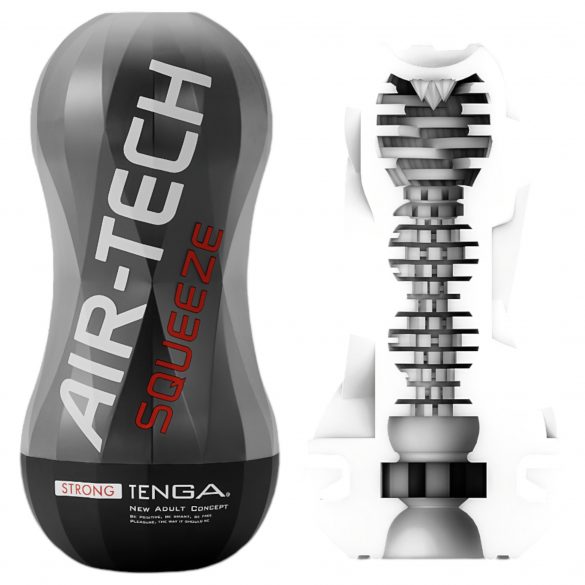 TENGA Air-Tech Squeeze Strong - sesalni masturbator (črn) 