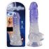 Crystal Clear - Testikularni dildo z nogami - 19,5 cm (prosojno vijoličen) 