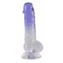 Crystal Clear - Testikularni dildo z nogami - 19,5 cm (prosojno vijoličen) 