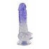 Crystal Clear - Testikularni dildo z nogami - 19,5 cm (prosojno vijoličen) 